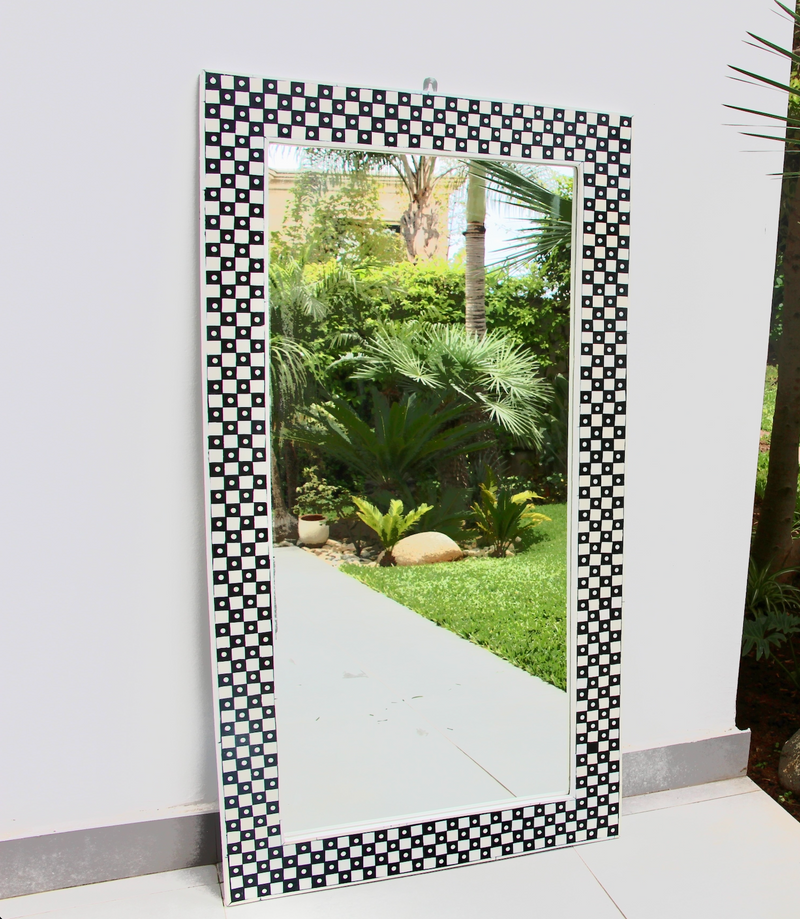 Moroccan Resine and Bones Mirror