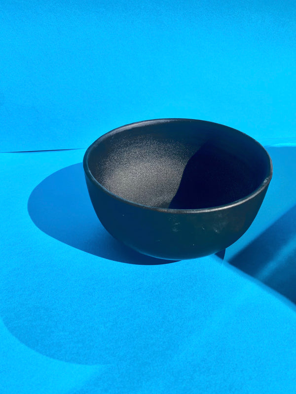 Matte Black Ceramic Bowl